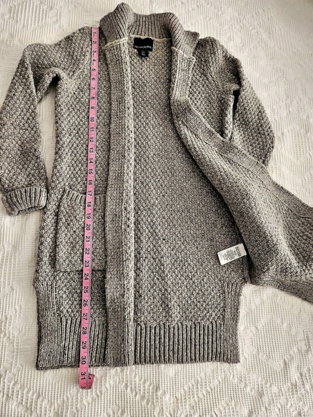 Cynthia Rowley Long Knit Cardigan in Gray Size Small